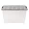 IRIS® Stack & Pull™ Clear Storage Box with Gray Lid